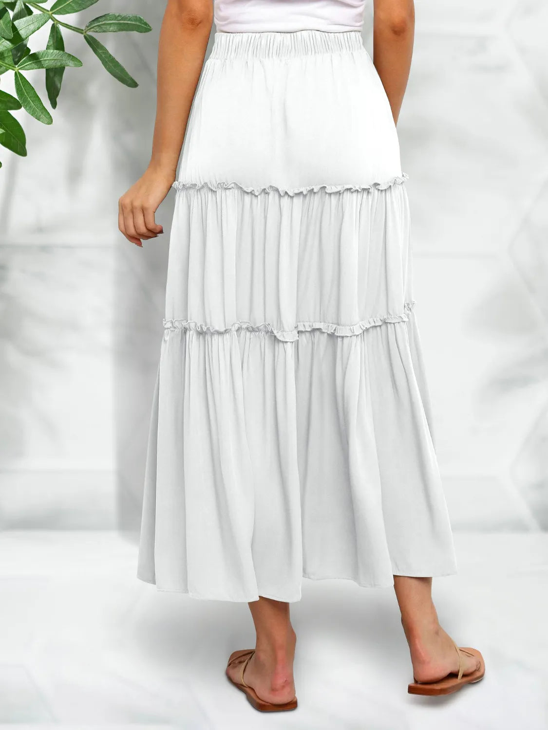 Midi Frill Gypsy Skirt