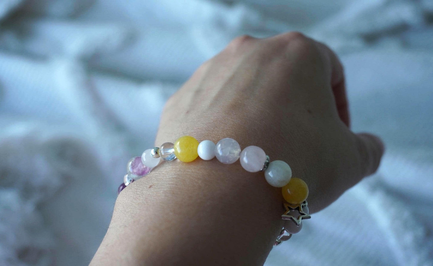 Happiness, Calm, Strength and Power Crystal Bracelet