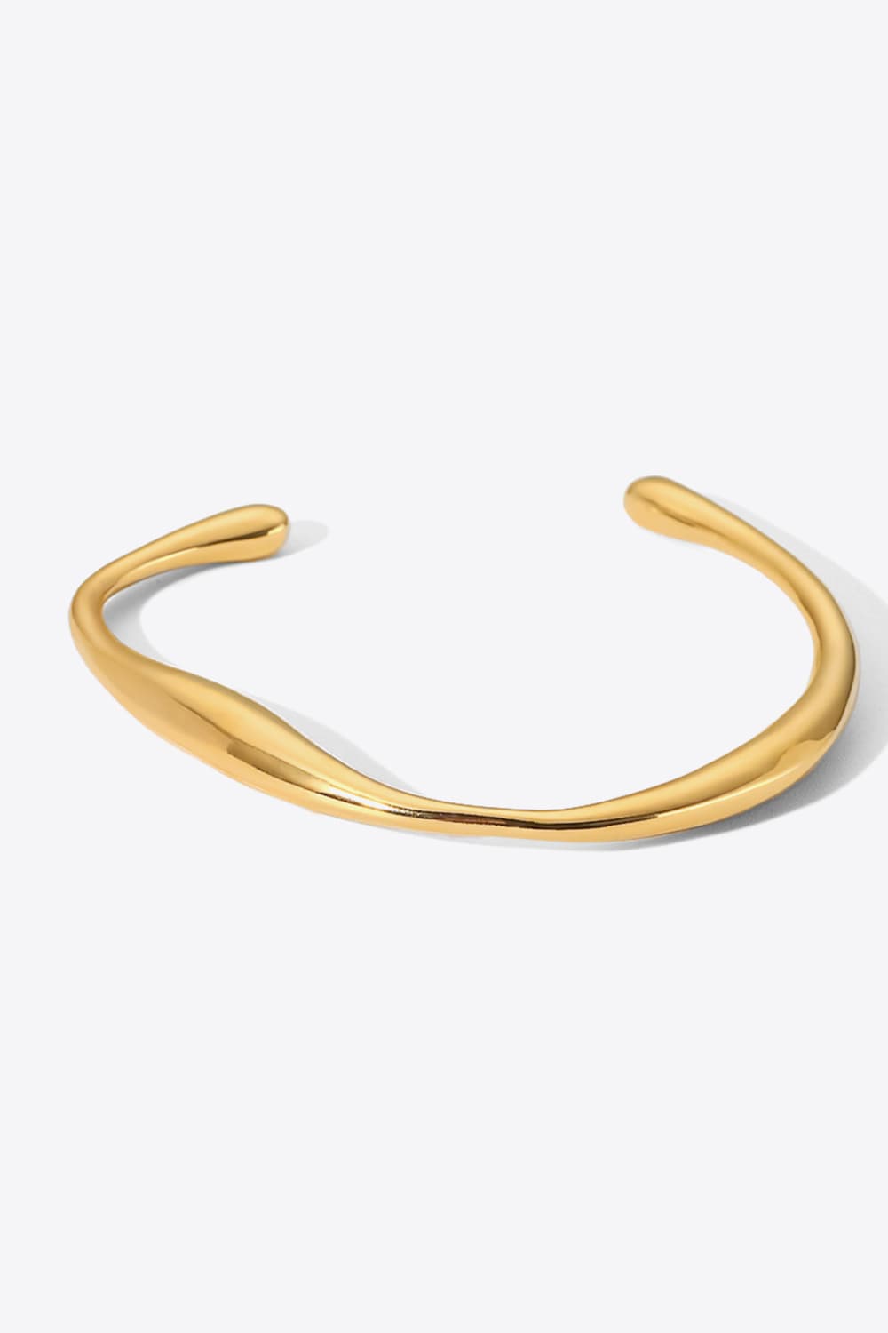 Stainless Steel/Gold Plated Open Bracelet