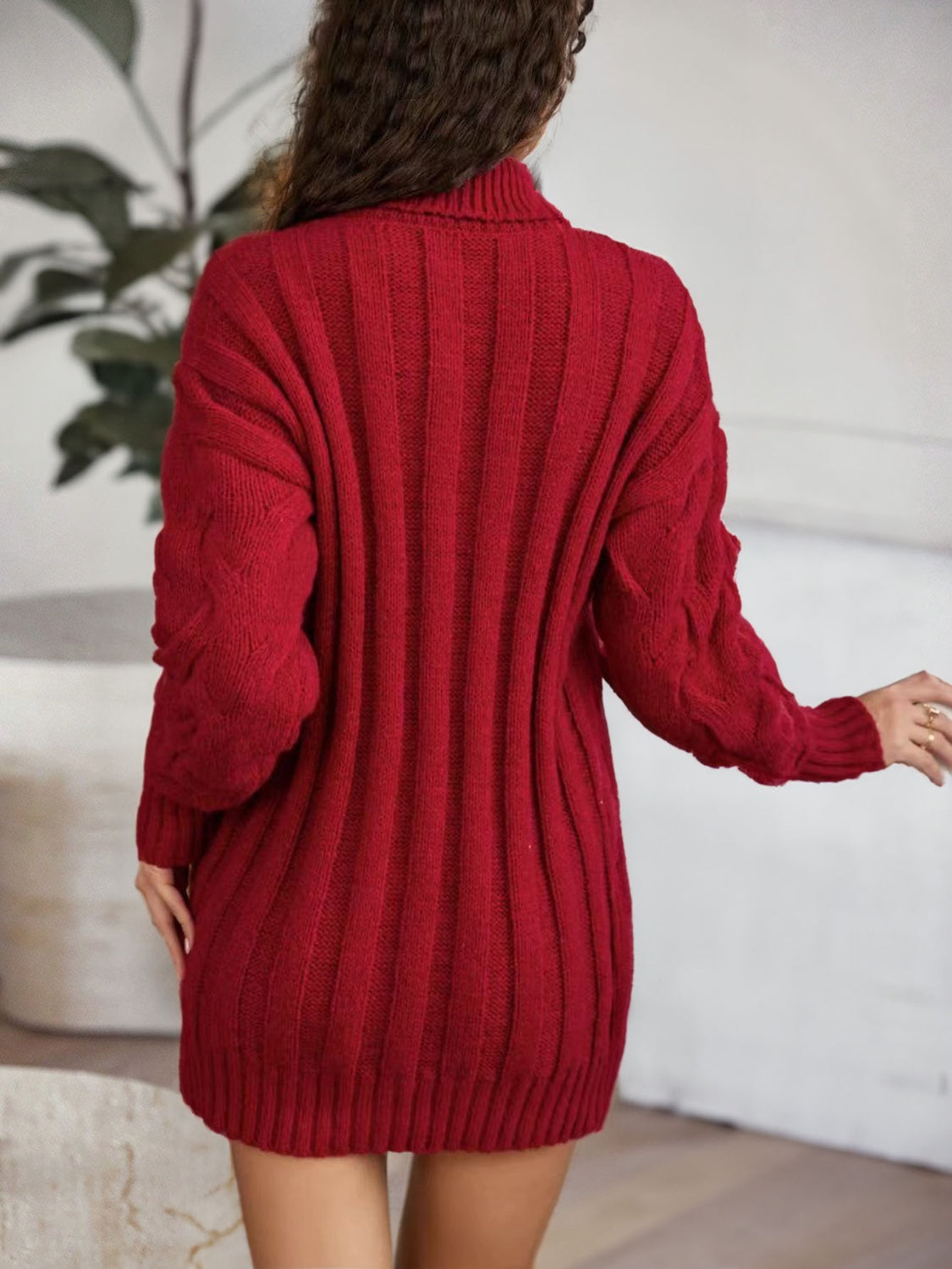 Cable-Knit Sweater Dress