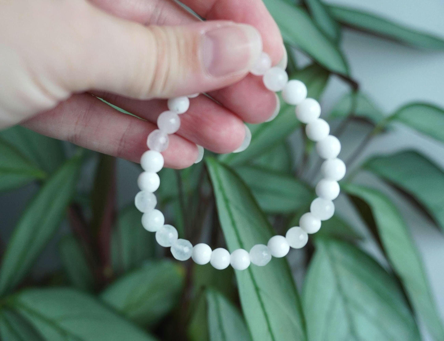 Beautiful White Jade Crystal Bracelet