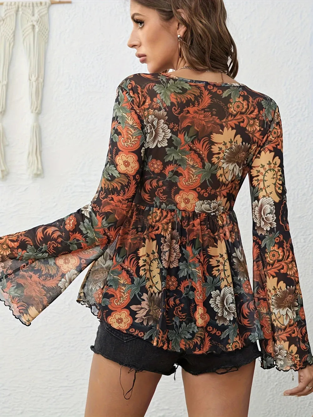 Printed Boho Top