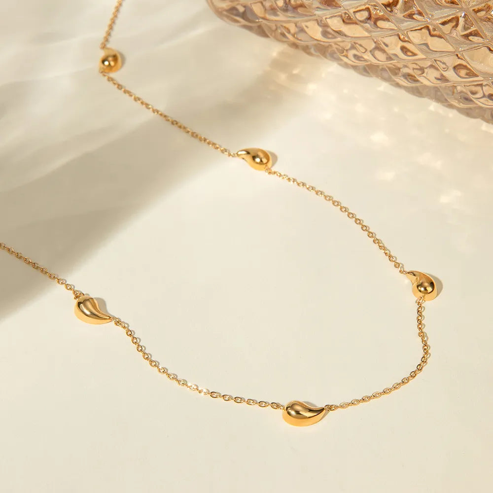 Gold-Plated Teardrop Necklace