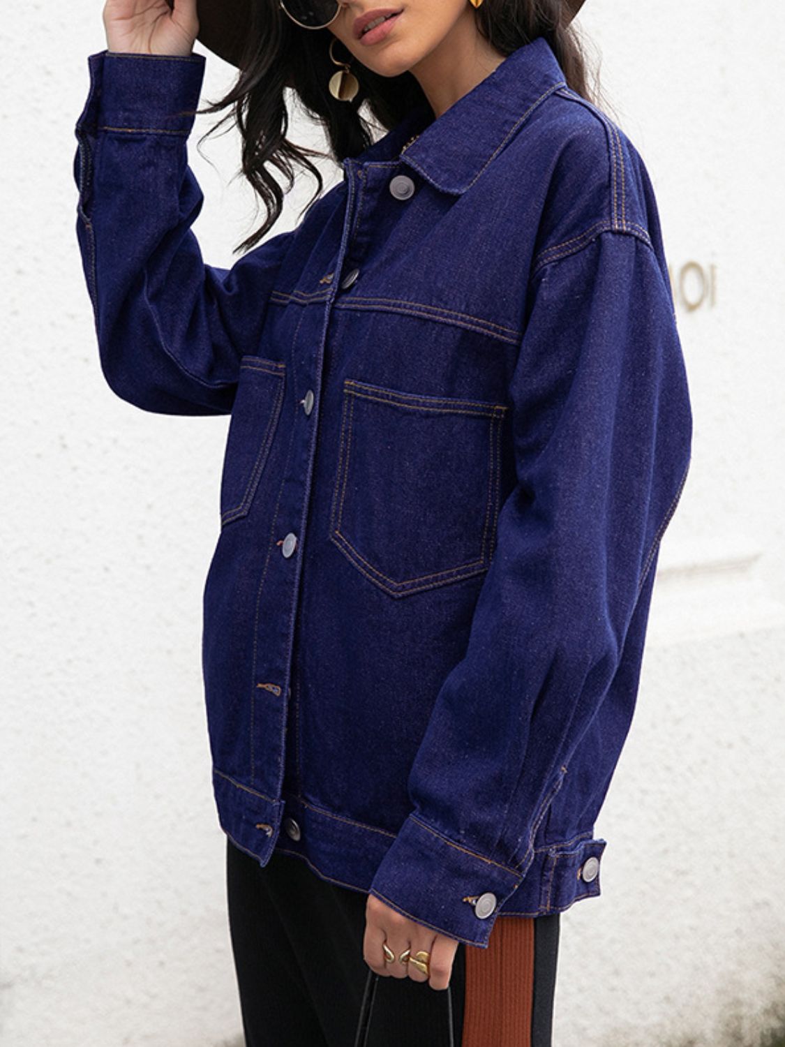 Big Button Down Denim Jacket
