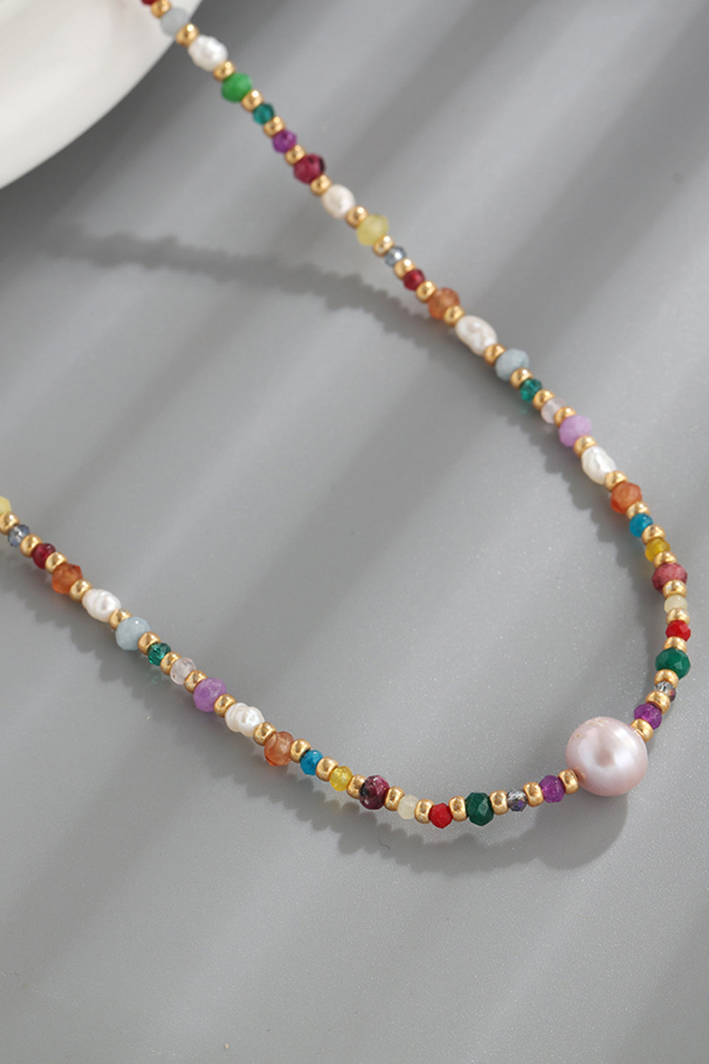 Natural Crystal and Pearl Necklace