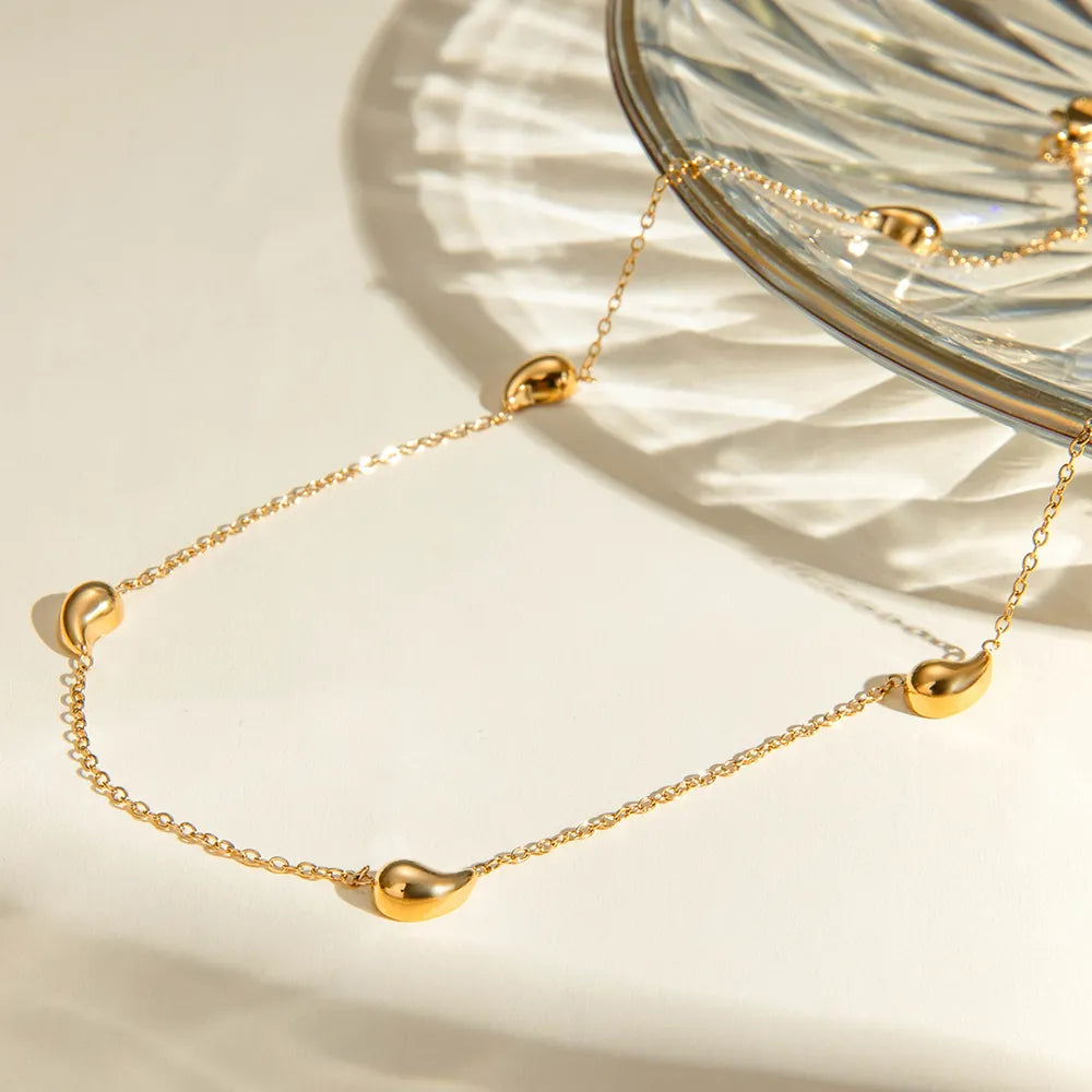 Gold-Plated Teardrop Necklace