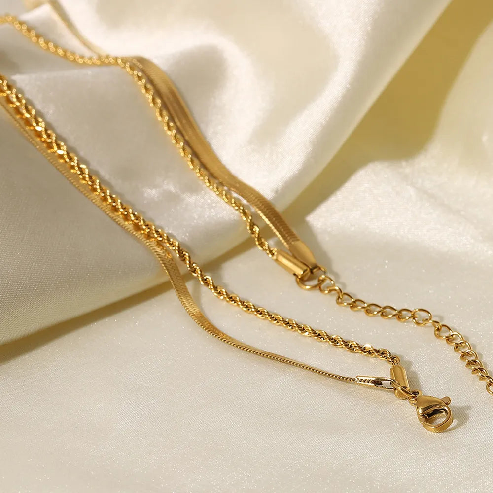 Gold-Plated Double Necklace