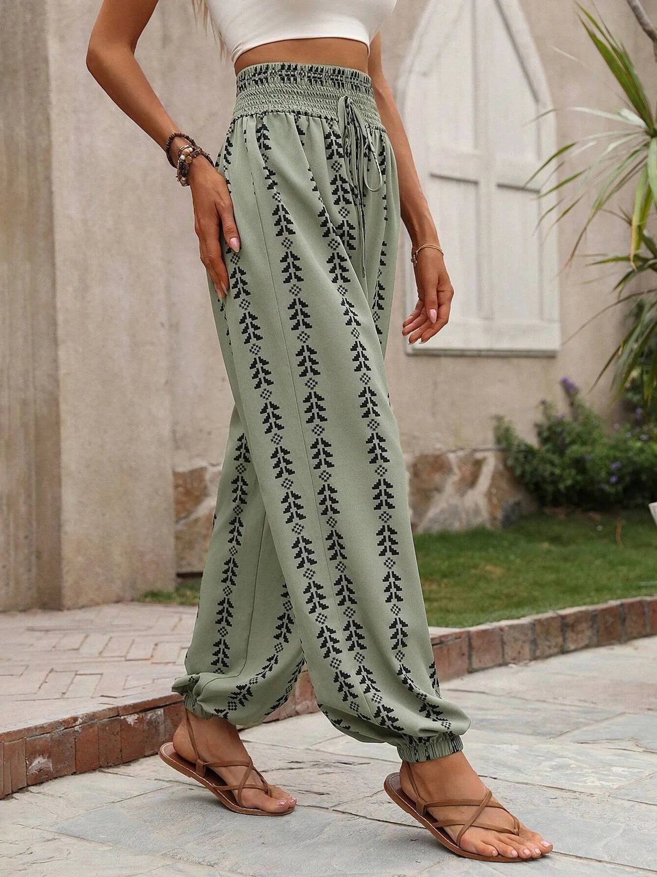 Ethnic Print Pants