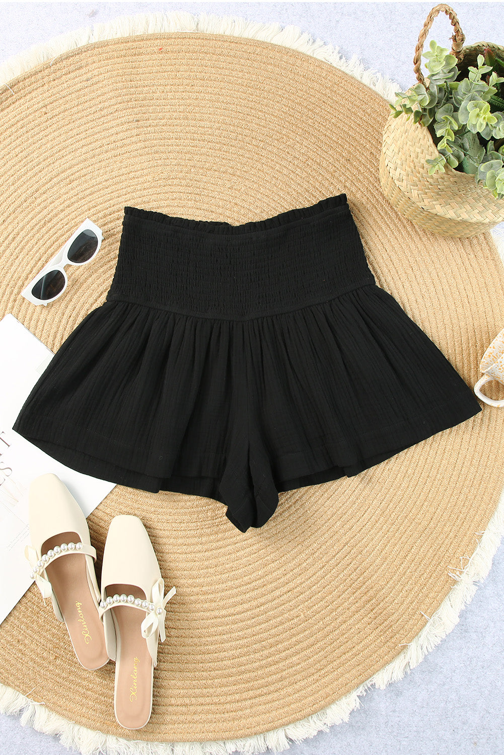 Wide Waistband Shorts
