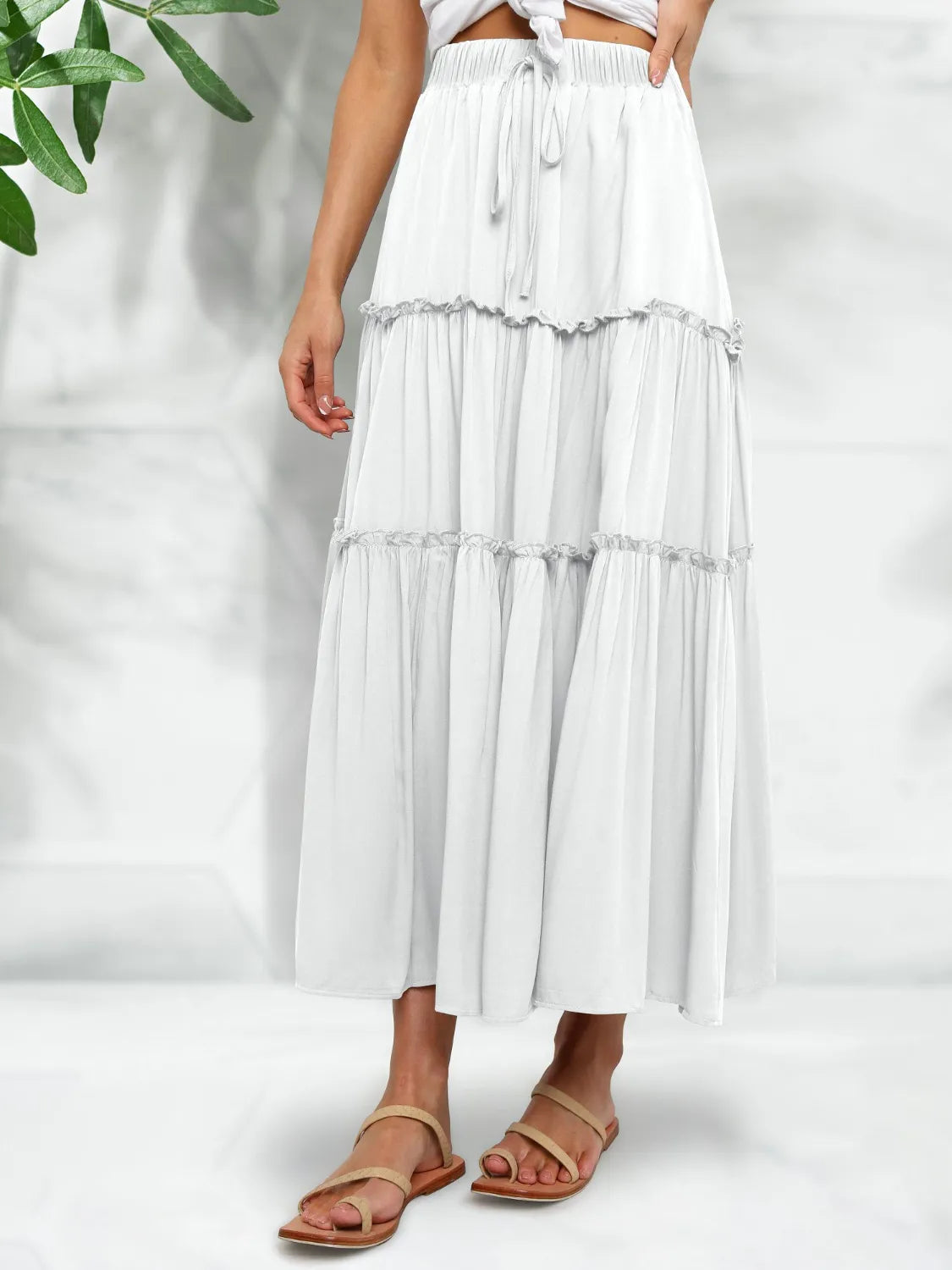 Midi Frill Gypsy Skirt