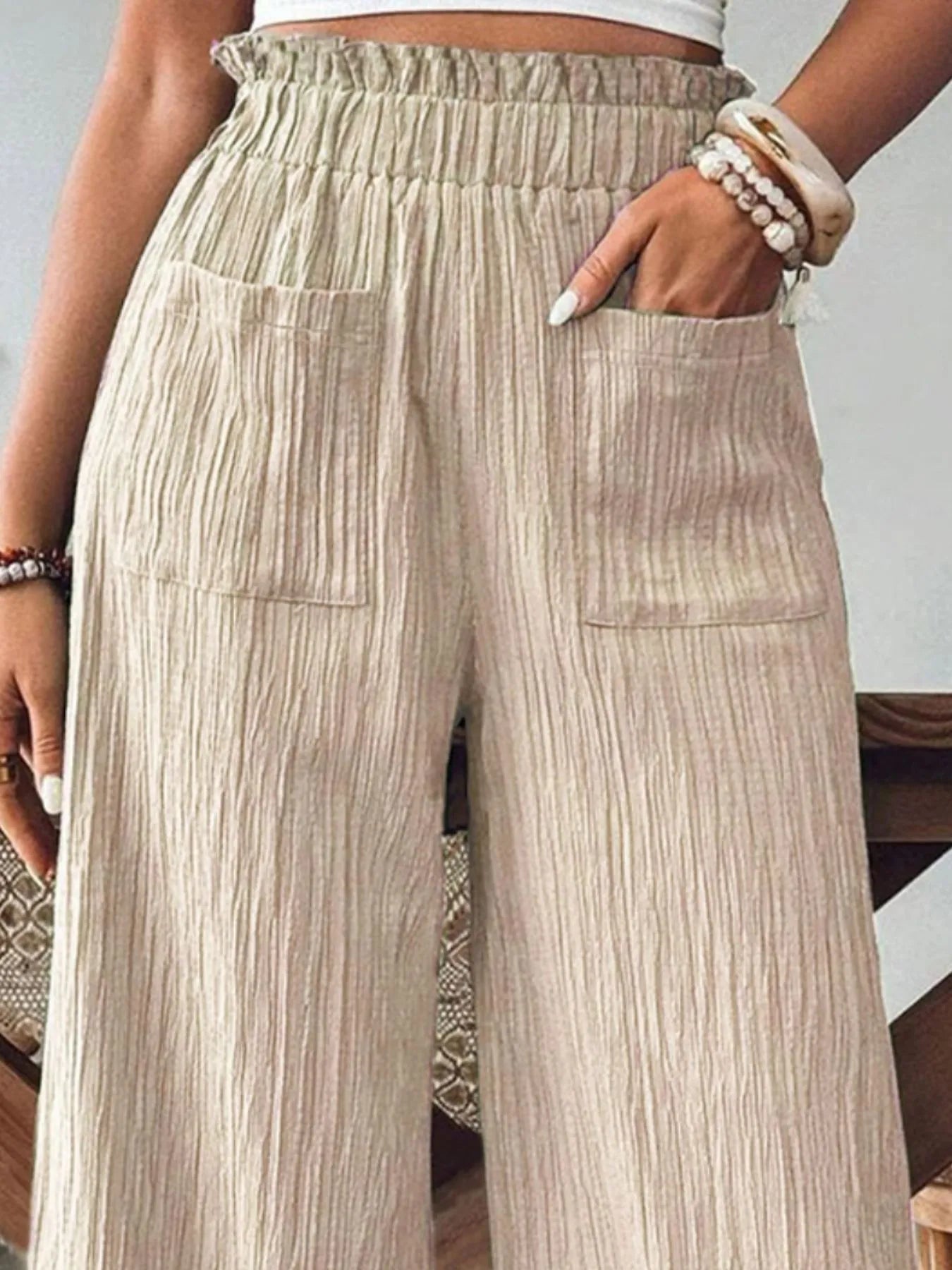Textured Boho Pants