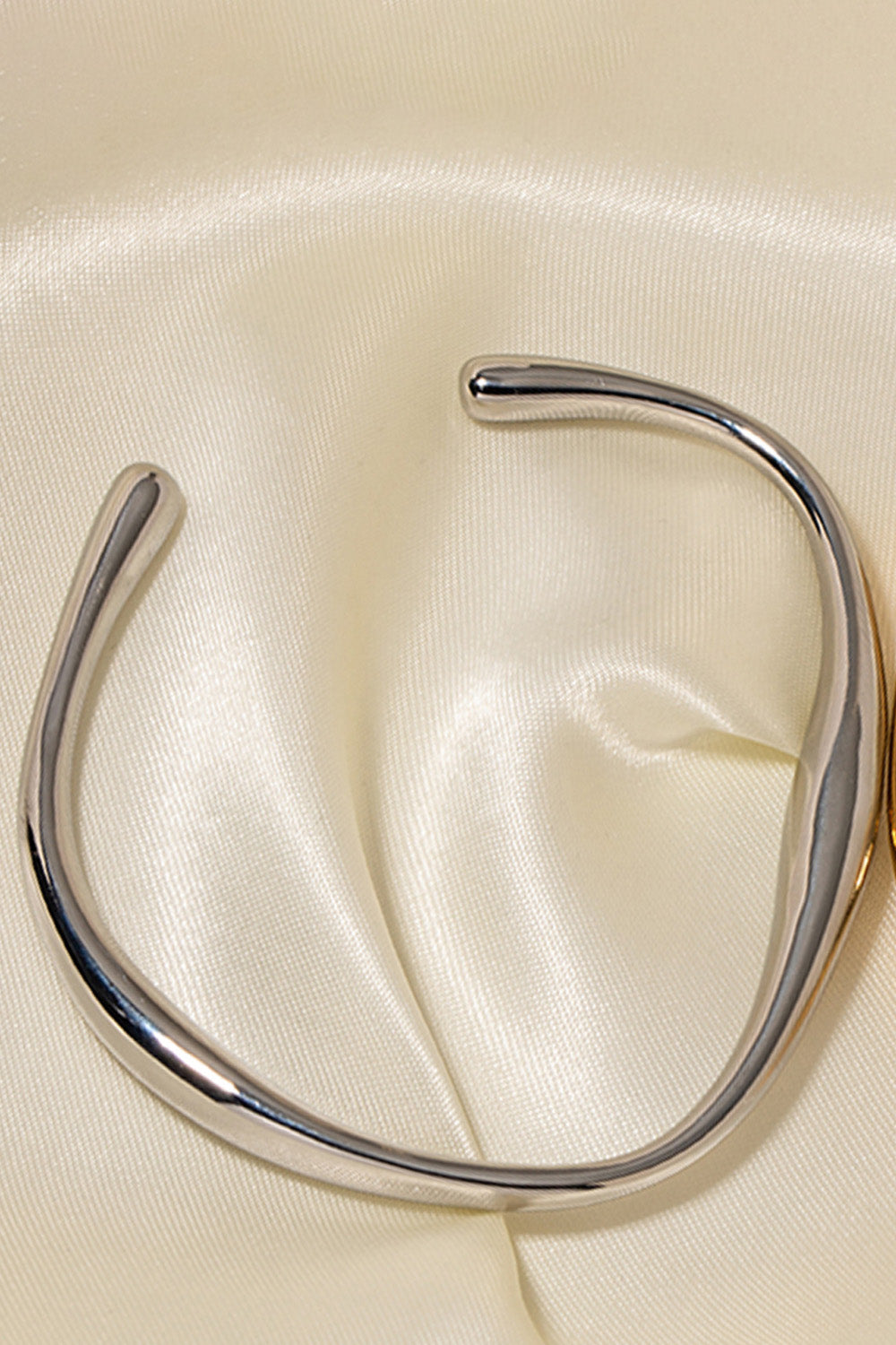 Stainless Steel/Gold Plated Open Bracelet