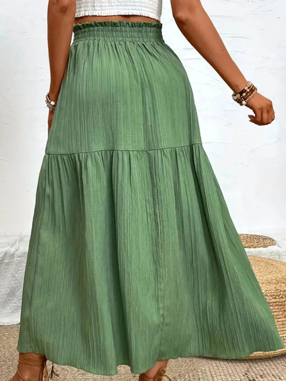 Frill Slit Gypsy Skirt