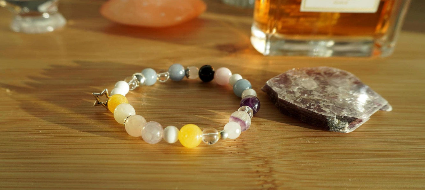 Happiness, Calm, Strength and Power Crystal Bracelet