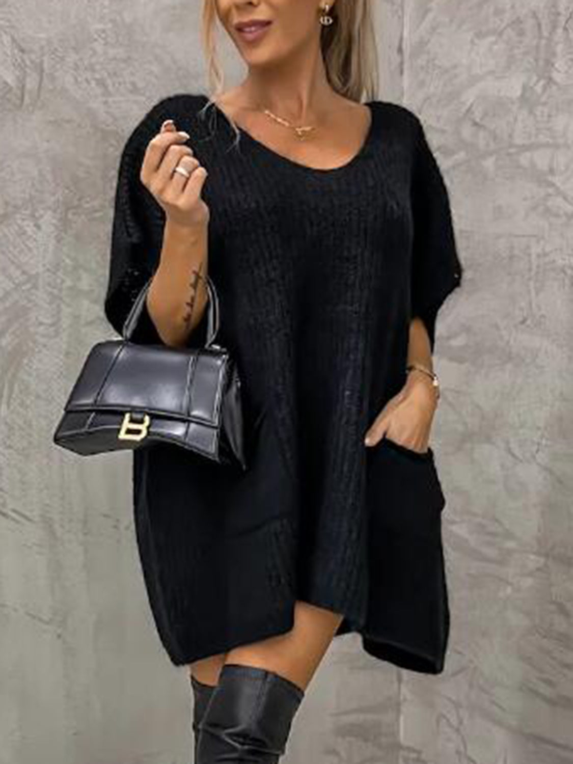 Sweater Dress with Pockets!