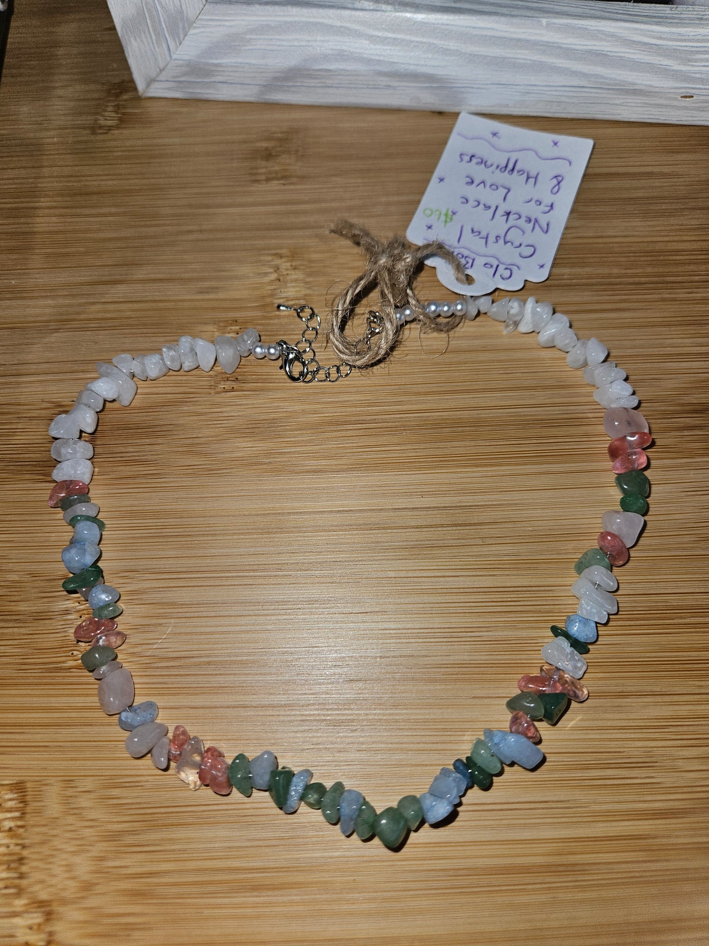 Collier en cristal Amour et Bonheur
