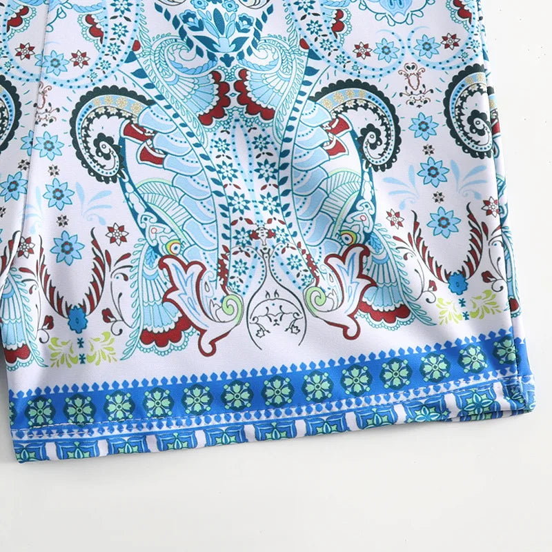 Ethnic-Style Kini Light Blue