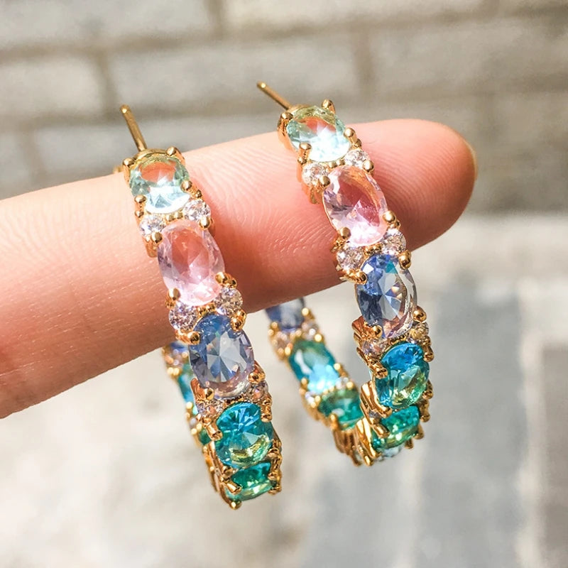 Colour Hoop Earrings