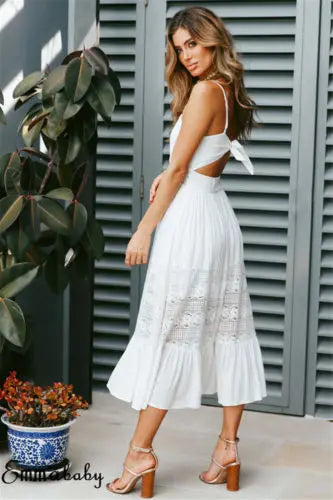 Pretty White Boho Dress