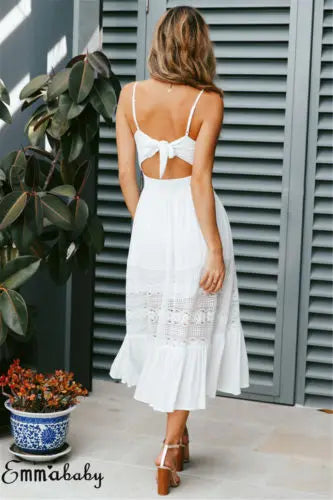 Pretty White Boho Dress