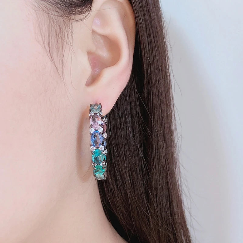 Colour Hoop Earrings