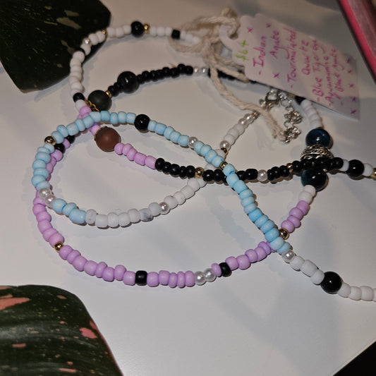 Crystal and Seed Bead Hip Chains! Happy Vibes