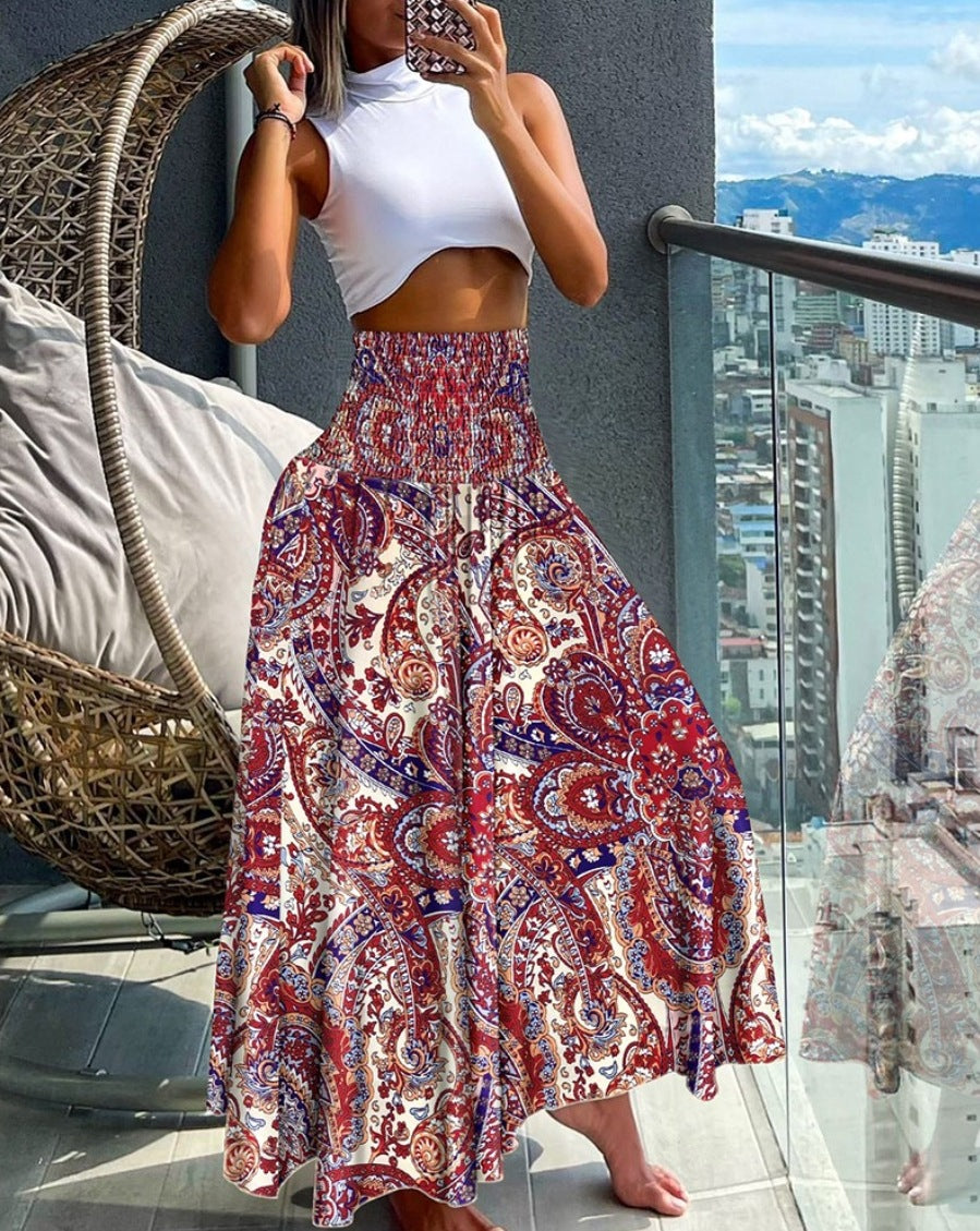 High Waist Boho Skirt