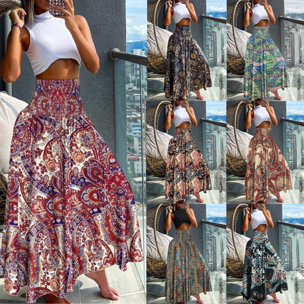 High Waist Boho Skirt