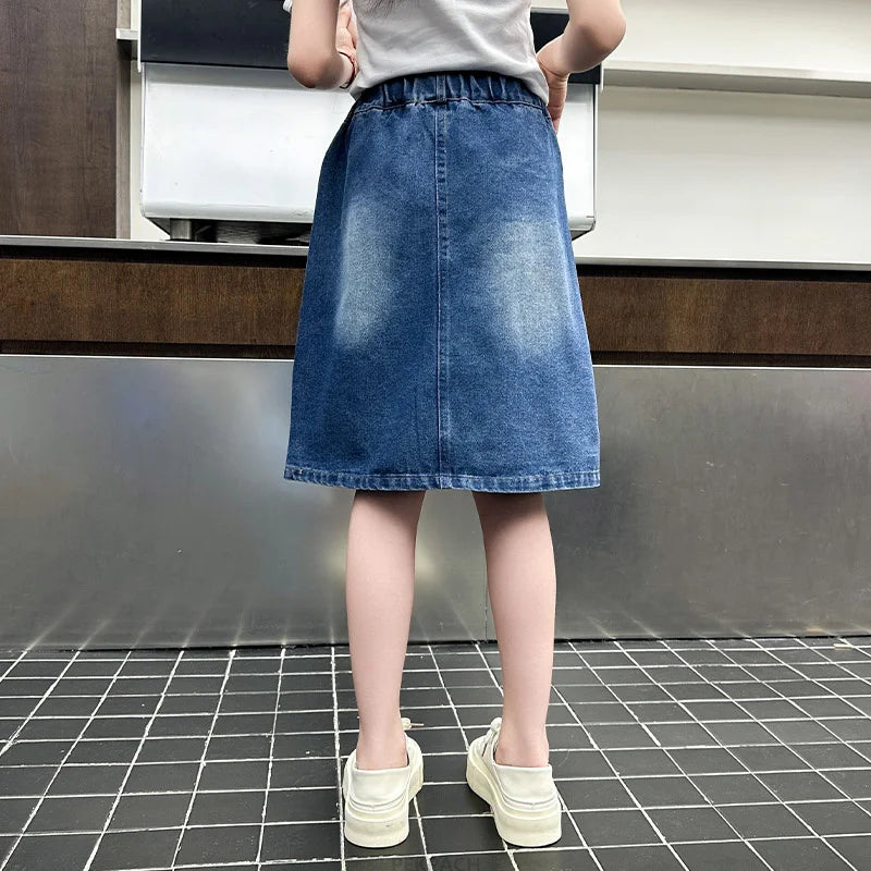 Denim Bow Skirt