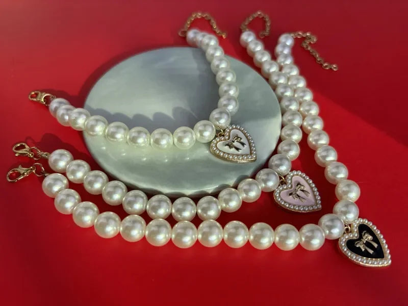 Cute Faux-Pearl Pet Collar
