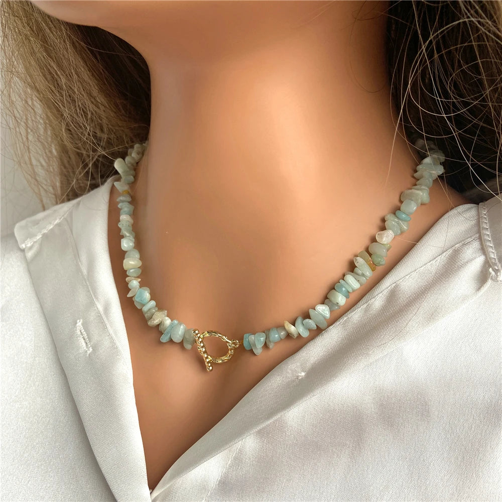 Healing Throat Chakra and Protective Crystal Necklaces
