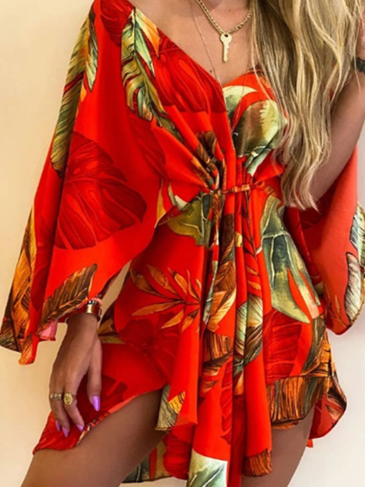 Flora-print Party Dress
