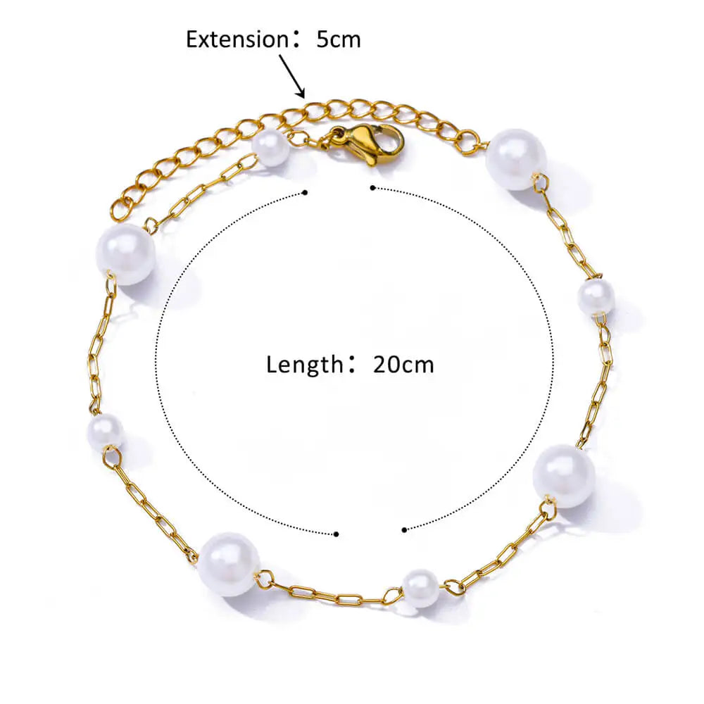Waterproof Stainless Steel Anklets