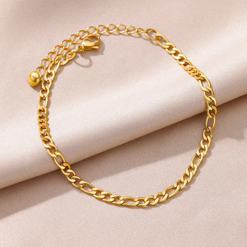 Waterproof Stainless Steel Anklets