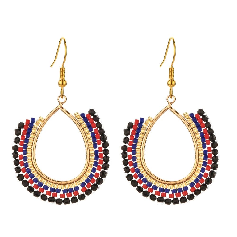 Handmade Gold Plated Bead Earrings