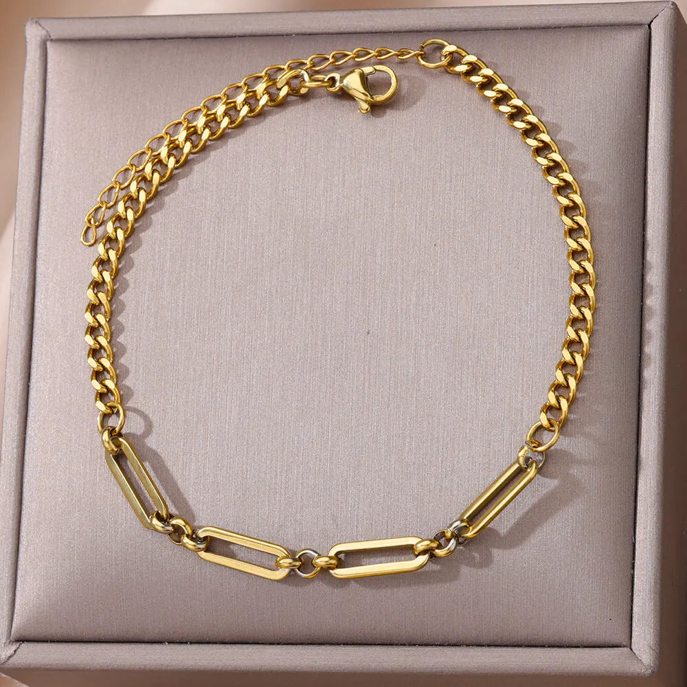 Waterproof Stainless Steel Anklets