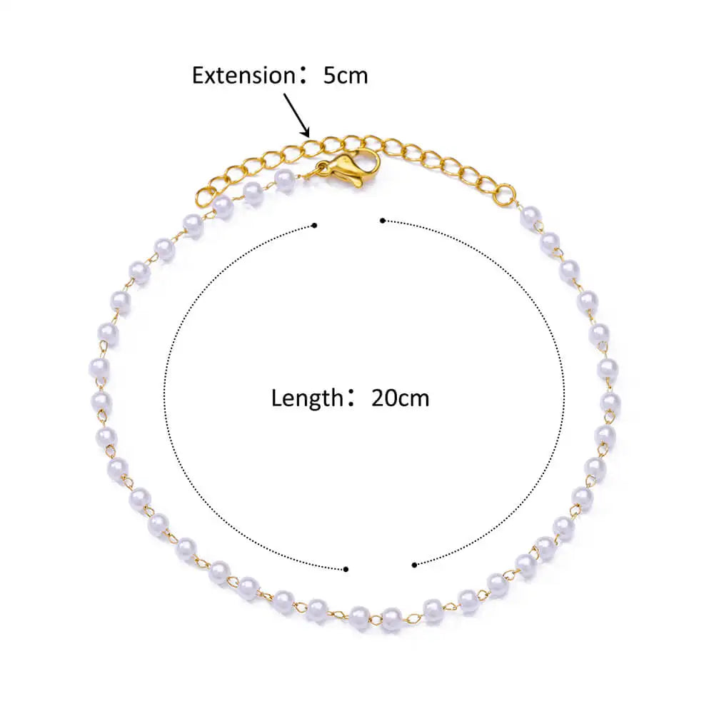 Waterproof Stainless Steel Anklets
