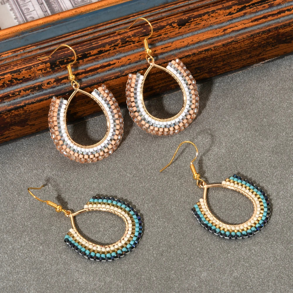 Handmade Gold Plated Bead Earrings