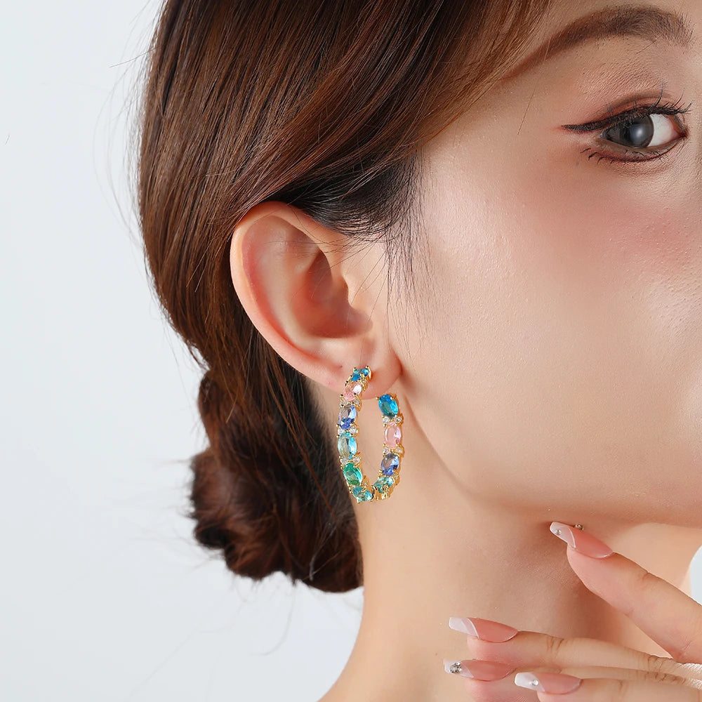 Colour Hoop Earrings