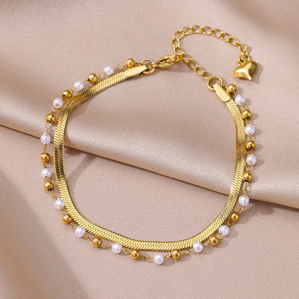 Waterproof Stainless Steel Anklets