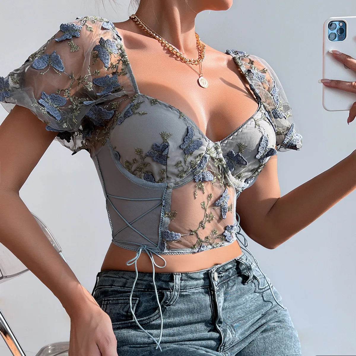 Puffed Sleeve Top