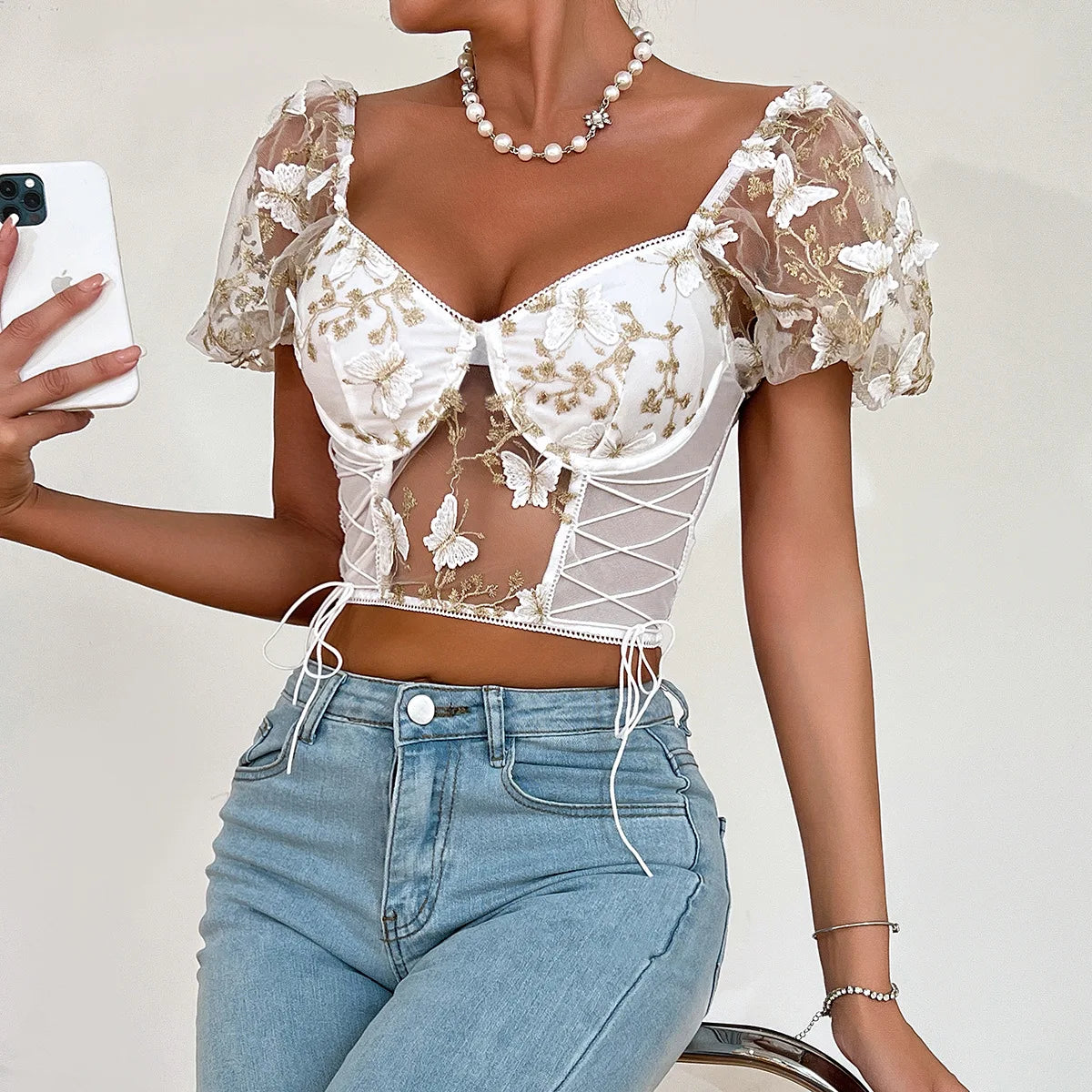 Puffed Sleeve Top