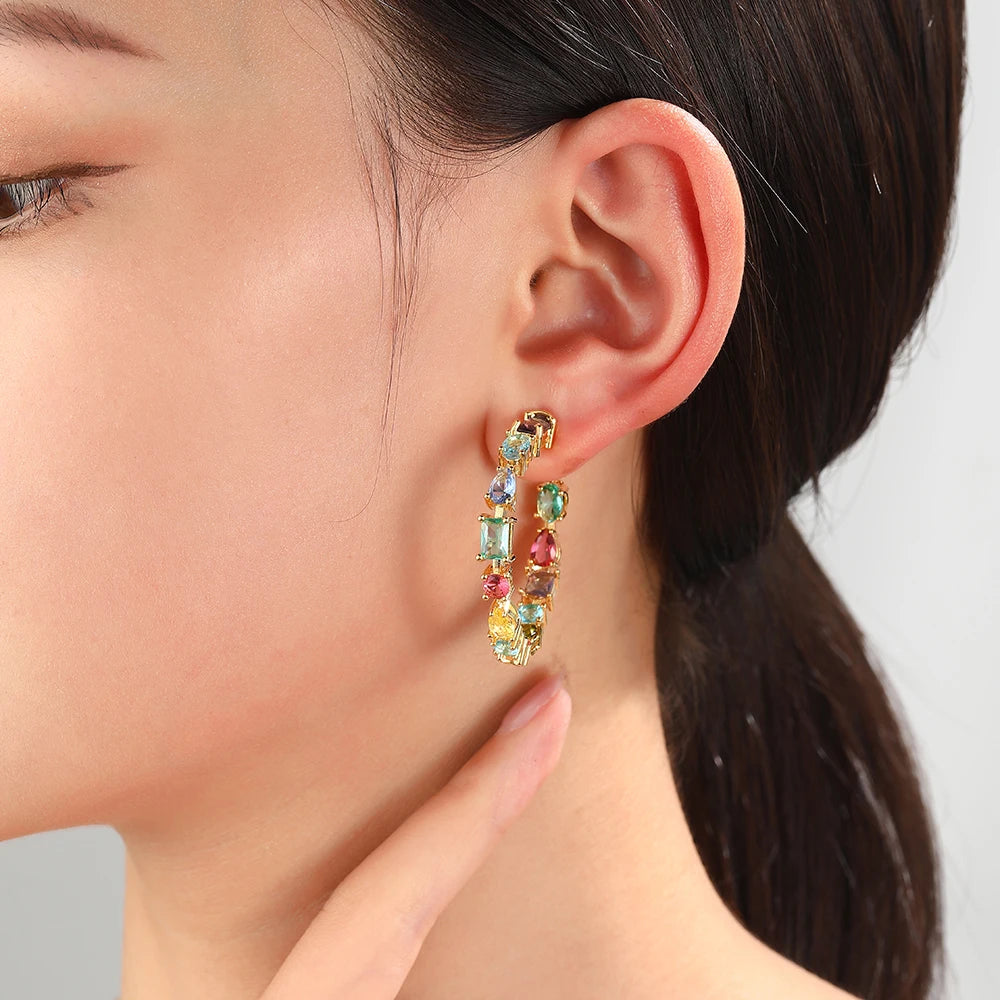 Colour Hoop Earrings