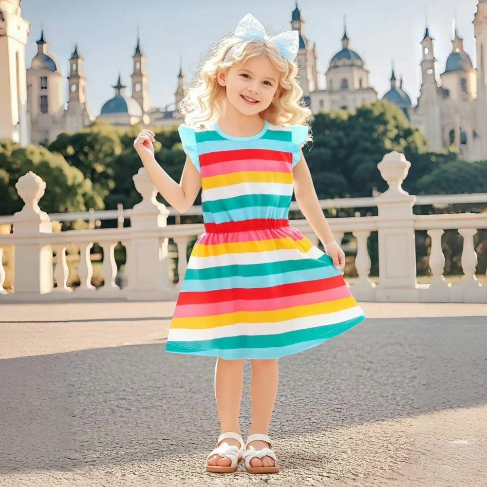 Rainbow Striped Dress!