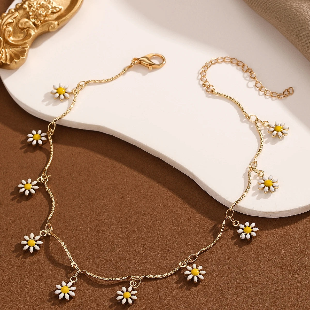 Daisy Flower Anklets