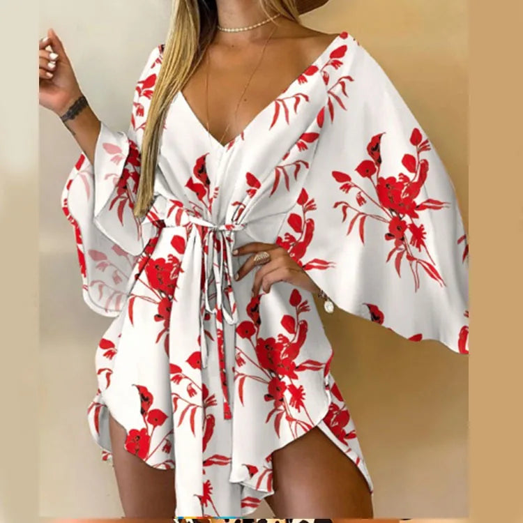 Flora-print Party Dress