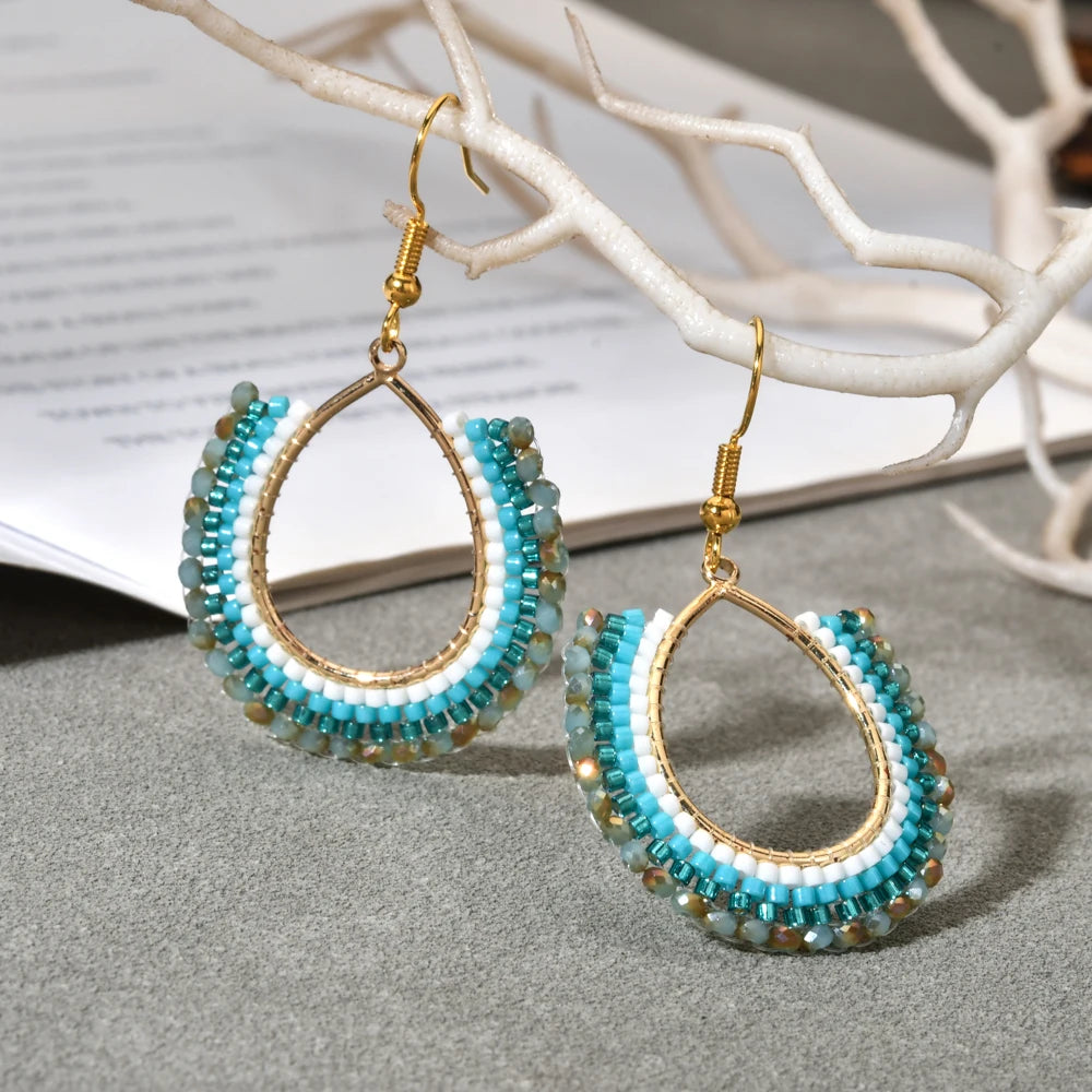 Handmade Gold Plated Bead Earrings