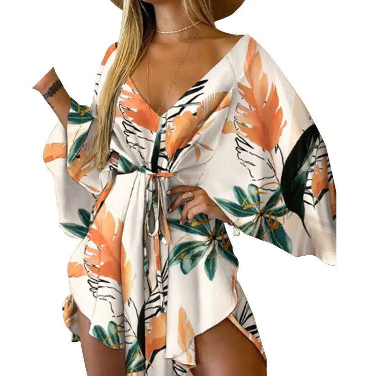 Flora-print Party Dress