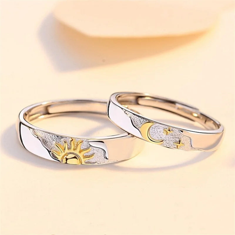 Couple Sun and Moon Rings