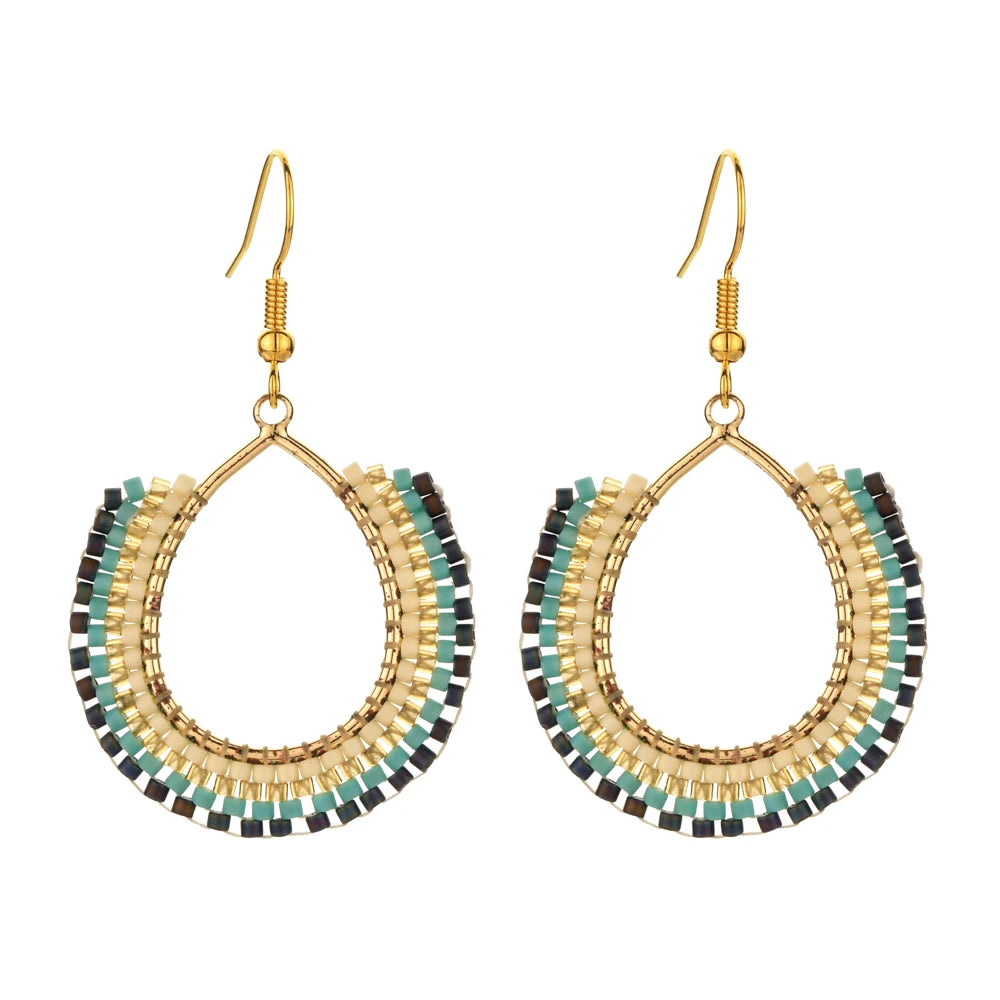 Handmade Gold Plated Bead Earrings